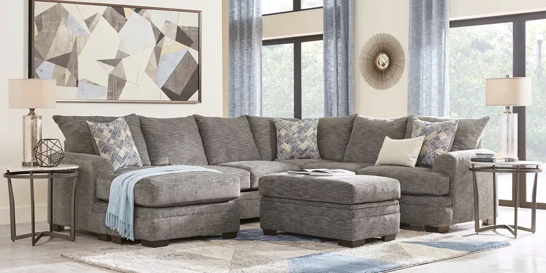 Sofa Sectional Rooms to Go Copley Court Pewter